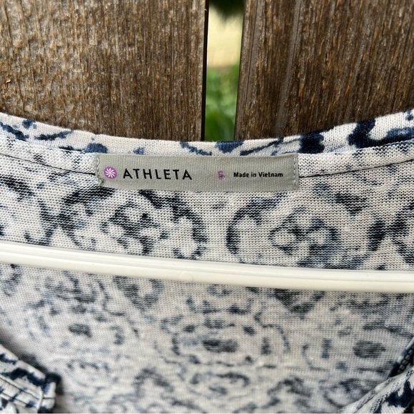 Athleta Newport Easy Medallion 100% Linen Racerback Tank Top Sz S - Picture 4 of 10